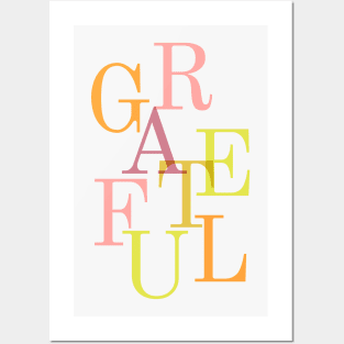 Grateful Falling Letters Posters and Art